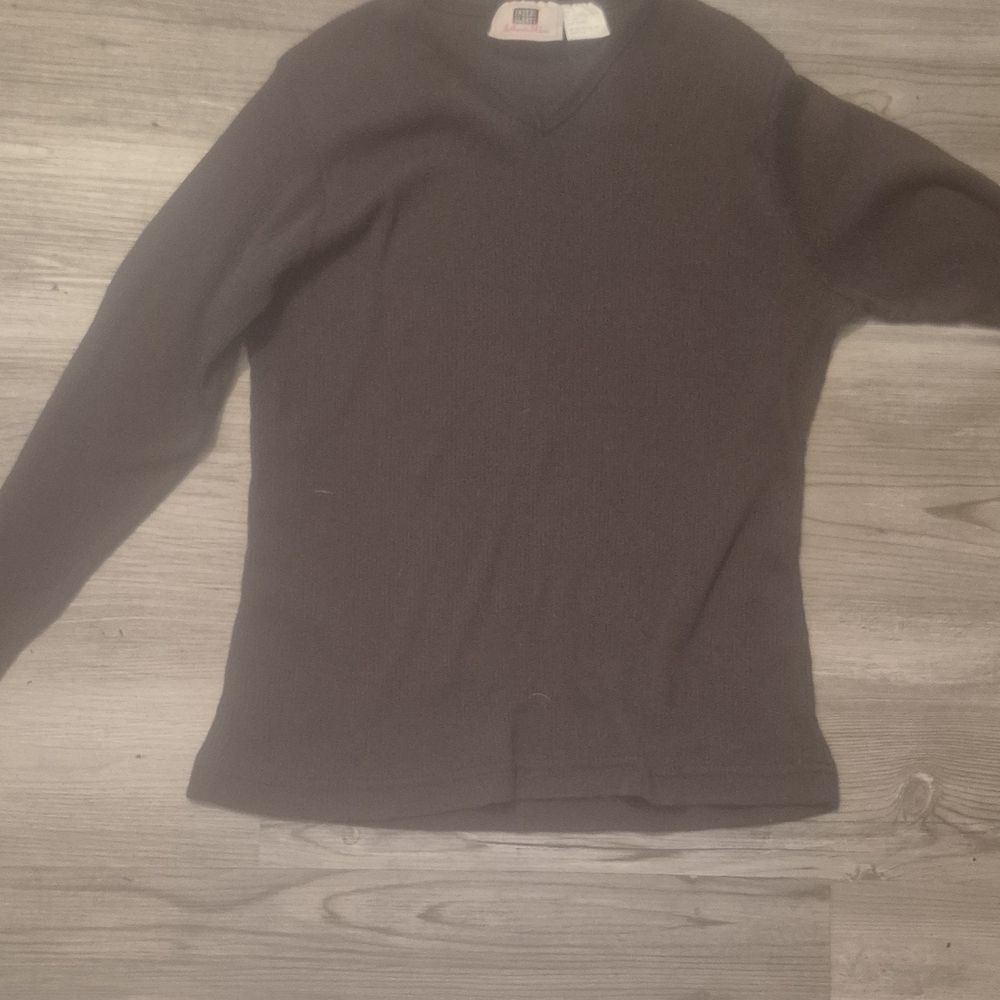 Men's Brown V-Neck Sweater